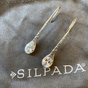 Silpada Falling Star CZ Sterling Silver Earrings